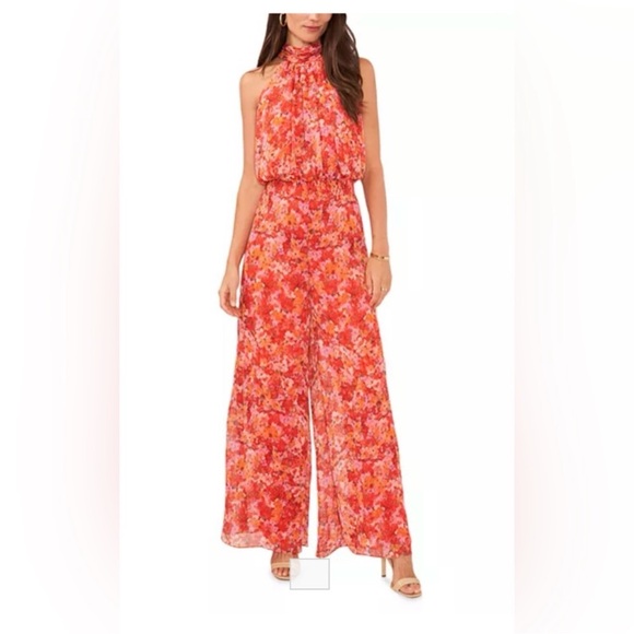 Vince Camuto Pants - Vince Camuto Floral High Neck Jumpsuit